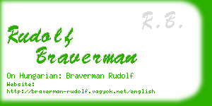 rudolf braverman business card